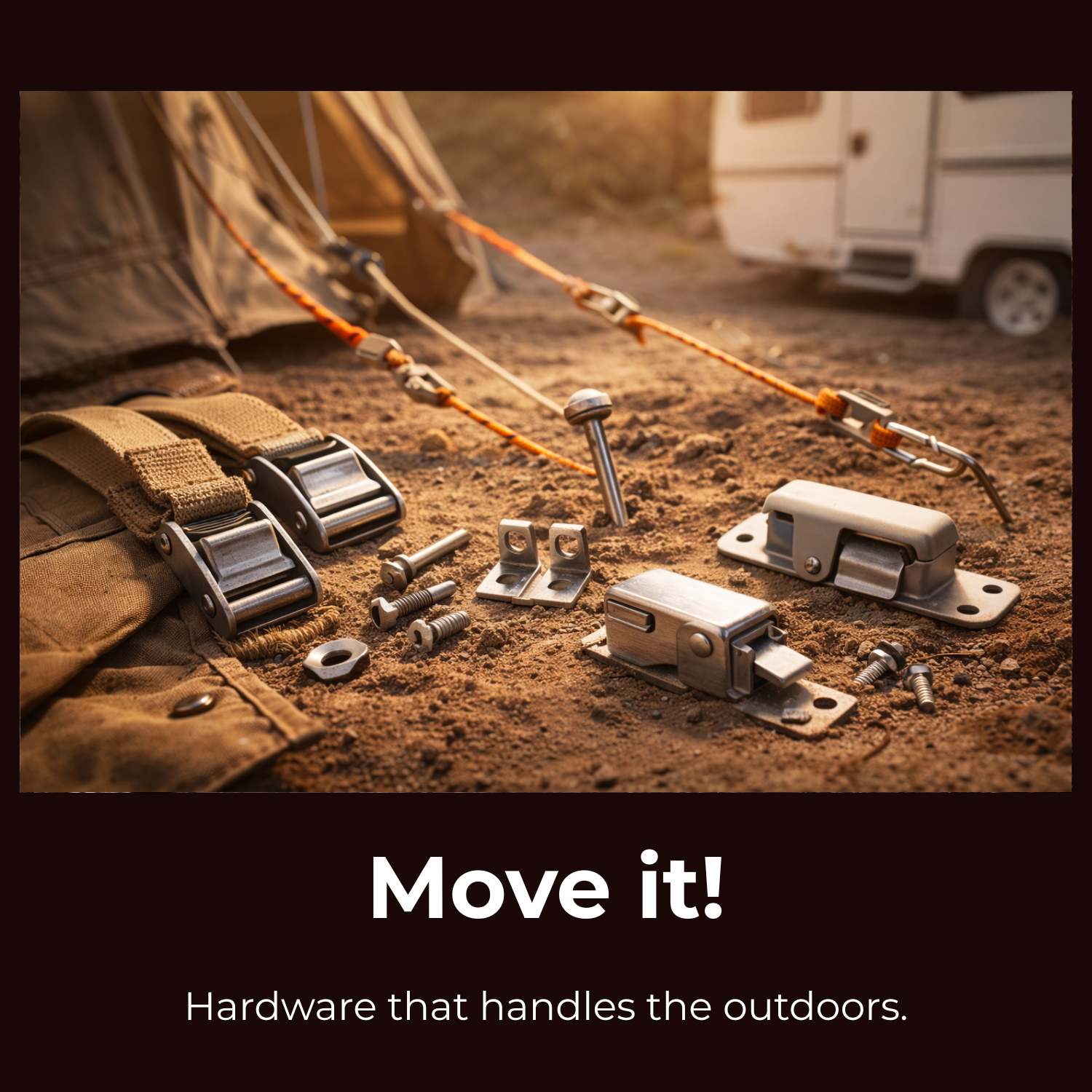 Caravan and tents