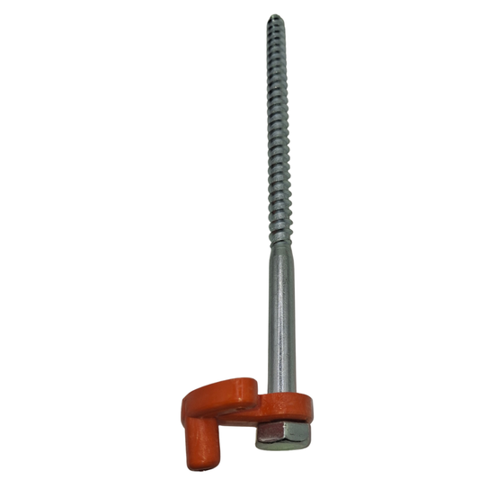 Tent Peg - Screw-in 200mm & Rope Hook (Set 1)